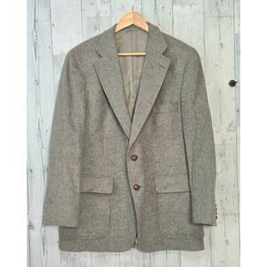 VTG Chaps by Ralph Lauren Camel Hair Grey Blazer Sport Coat Sz. 44 EST.